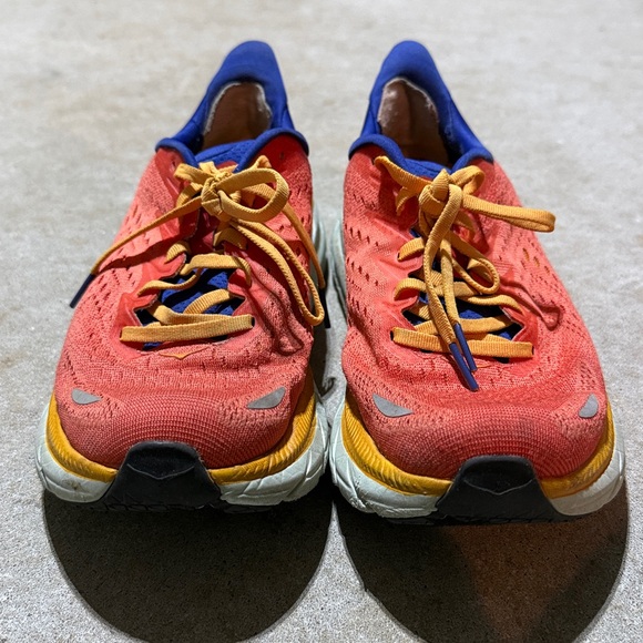 Hoka Shoes - ❌SOLD❌ HOKA Clifton 8 Women’s 8.5B Running Shoes Coral Blue Cushioned Trainer